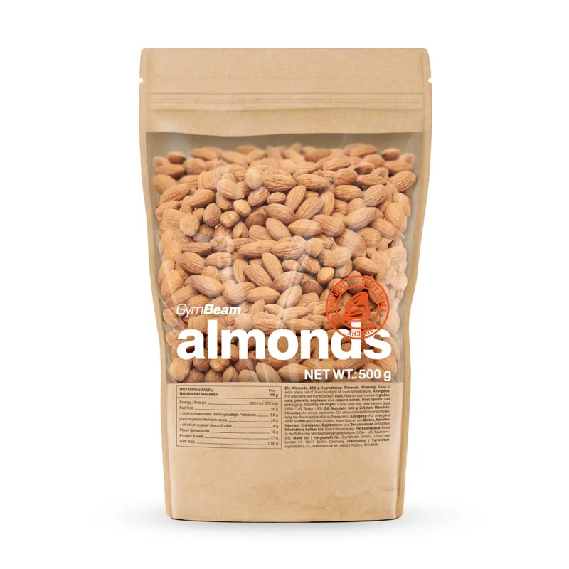 GymBeam Food GymBeam Mandeln 500 g ohne Geschmack – Produktbild 1 von 1