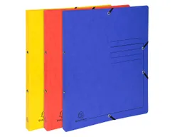 Exacompta 10 Exacompta Ringbücher, Colorspan-Karton, 355 g/m², DIN A4, Gummizug, 2 Ringe, sortiert – Produktbild 1 von 1