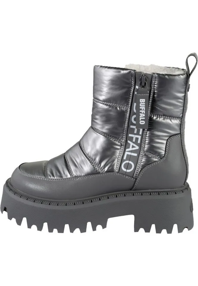 Buffalo Buffalo ASPEN PUFFER ZIP - VEGAN NYLON Winterstiefel, Grau, – Produktbild 5 von 5