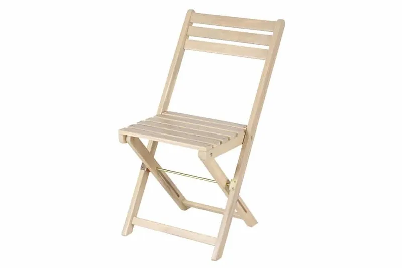 riess-ambiente Gartenstuhl BALI natur hell – Massivholz, klappbar, wetterfest, Outdoor (Einzelartikel, 1 St), klappbarer Balkonstuhl aus Massivholz – ideal für Garten & Terrasse, Beige, – Produktbild 2 von 5