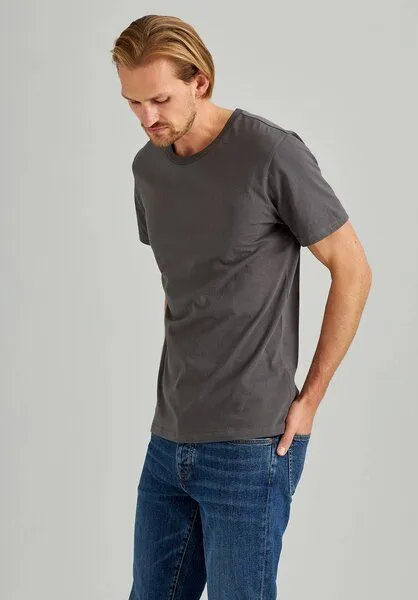 THOKKTHOKK ThokkThokk TT02 T-Shirt Herren (GOTS, vegan, Bio-Baumwolle), Castlerock (grau), – Produktbild 4 von 5