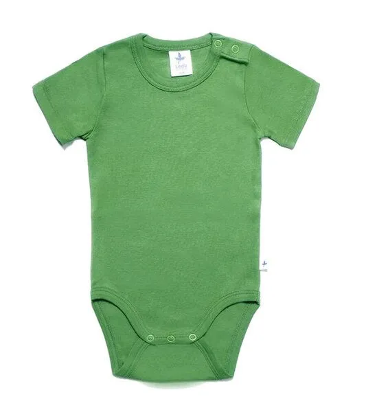 Leela Cotton 1er bis 6er Pack Baby kurzarm Body aus Bio-Baumwolle Rippjersey Leela Cotton, Waldgrün, – Produktbild 1 von 2