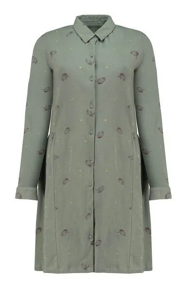 TIRALAHILACHA TIRALAHILACHA Scarlette shirt dress, Grün, – Produktbild 2 von 4