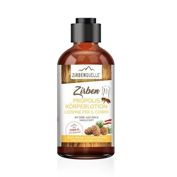 4betterdays 4betterdays Zirben Propolis Körperlotion | 250 ml | Pumpflasche | mit Zirbe, Aloe Vera & Vanilleduft | Made in Austria – Produktbild 3 von 3