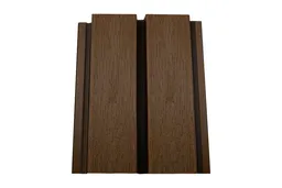woodstore24 Fassadenverkleidung aus WPC Coextrusion, 33 mm (S) x 140 mm (B / Deckbreite) x 390 cm (Länge), TEAK, Oberfläche: gebürstet matt (Serie WE56) – Produktbild 1 von 1