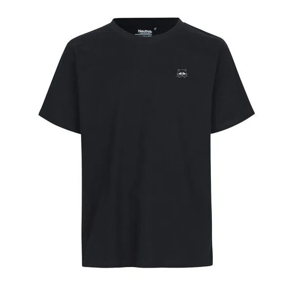 HANDGEDRUCKT HANDGEDRUCKT "Flauschspion" Unisex T-Shirt aus reiner Baumwolle (kbA), Black, – Produktbild 2 von 3