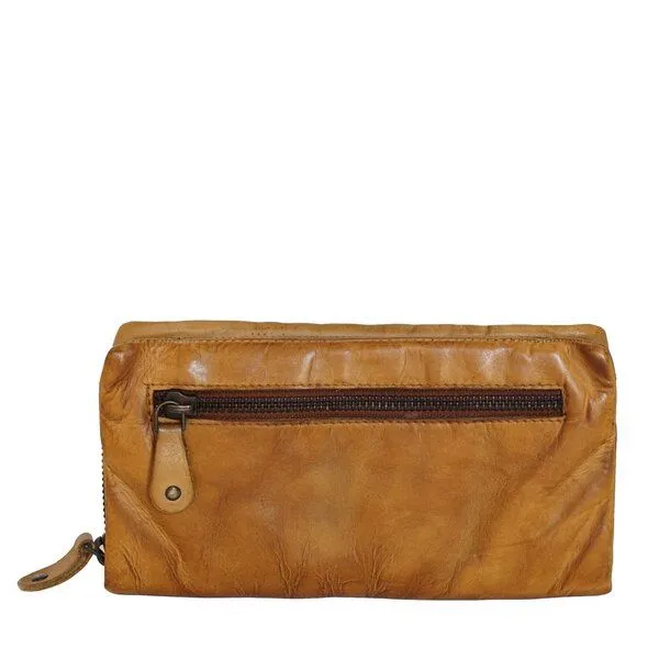 manbefair manbefair Damen Geldbörse Marta, Cognac, – Produktbild 3 von 4