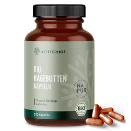 vom Achterhof Bio Hagebutten Kapseln (180 Kapseln) – Produktbild 1 von 1