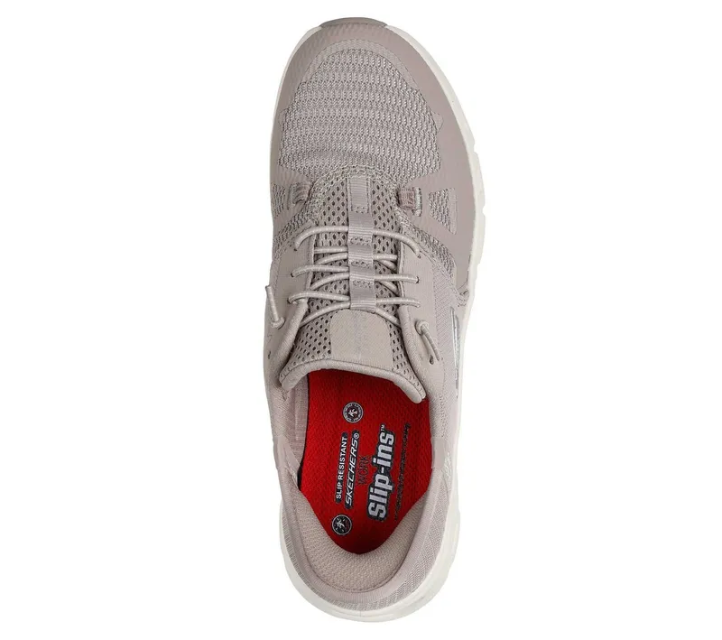 Skechers Skechers Arbeitsschuhe Damen leicht OB - Rutschfest - Wasserabweisender Arbeitsschuh Air-Cooled Memory Foam - Berufsschuhe nach EN ISO 20347:2022+A1:2024, Beige, – Produktbild 5 von 5