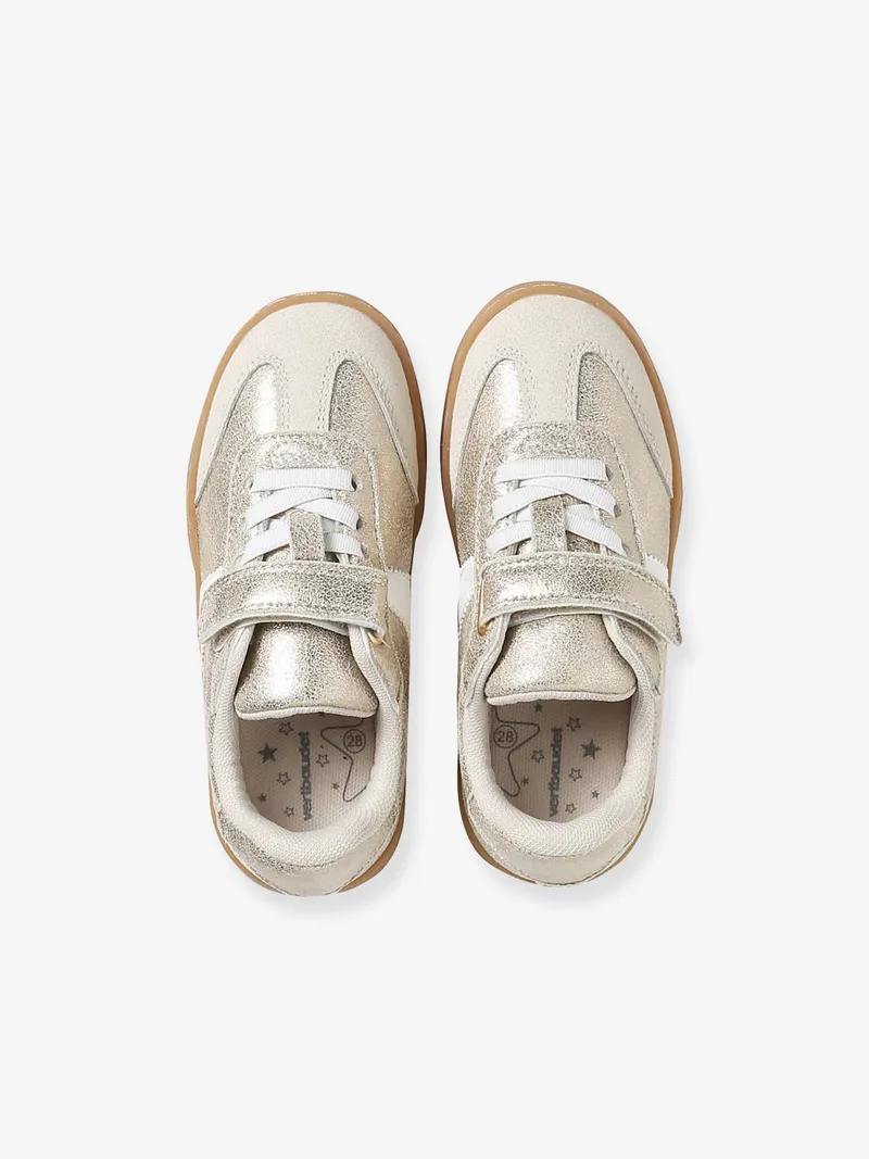 Vertbaudet Vertbaudet Sneakers mit Klettverschluss Mädchen, Gold, – Produktbild 4 von 4