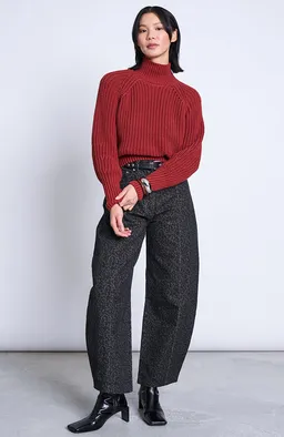 JAN N JUNE JAN 'N JUNE Damen vegan Pullover Ola Rot – Produktbild 1 von 1