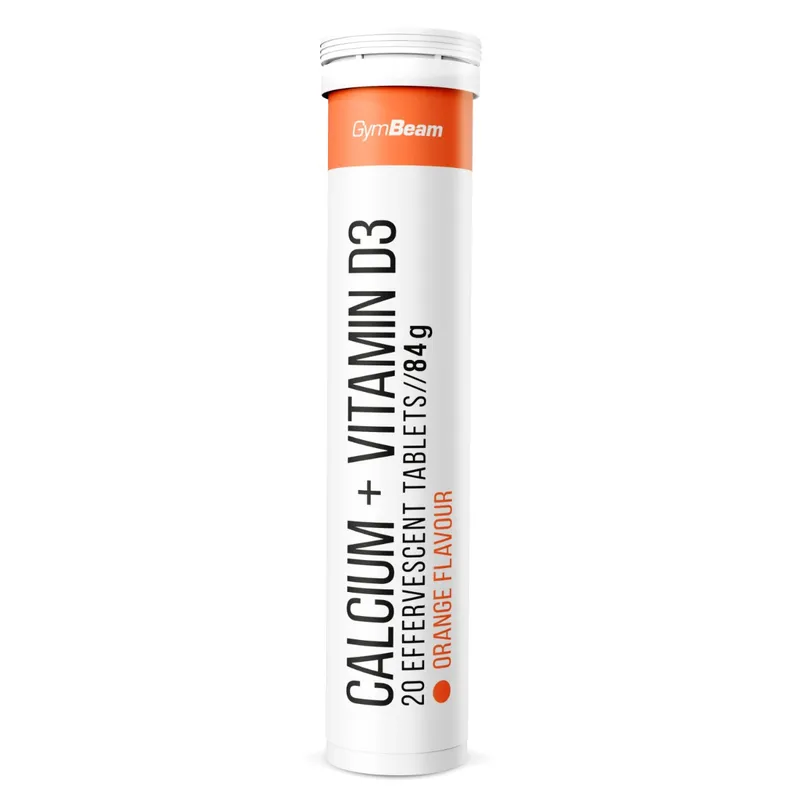 GymBeam GymBeam Calcium + Vitamin D3 Brausetabletten 20 Tabletten Orange – Produktbild 1 von 1