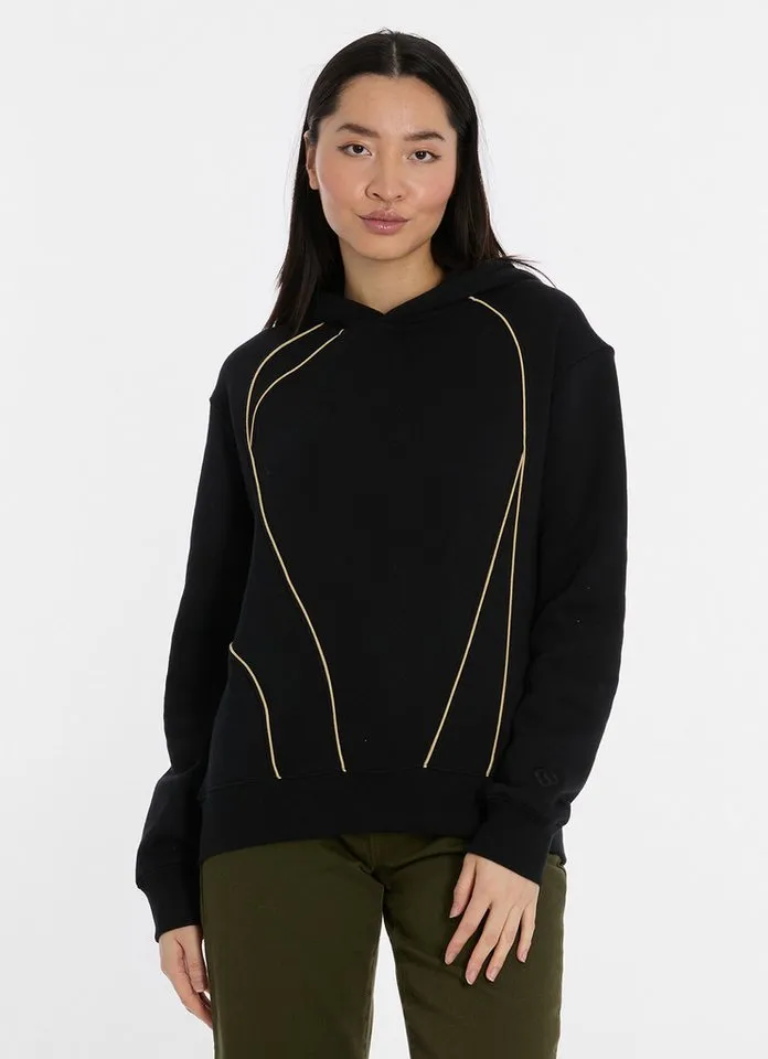 ragwear ragwear Kapuzensweatshirt ZERRA aus Baumwolle und Polyester, normale Passform, ohne Verschluss, Schwarz, – Produktbild 1 von 2
