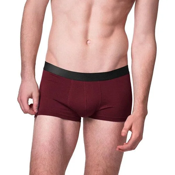 ege organics ege organics 2 er Pack Trunk Shorts aus Modal, Bordeaux, – Produktbild 1 von 2