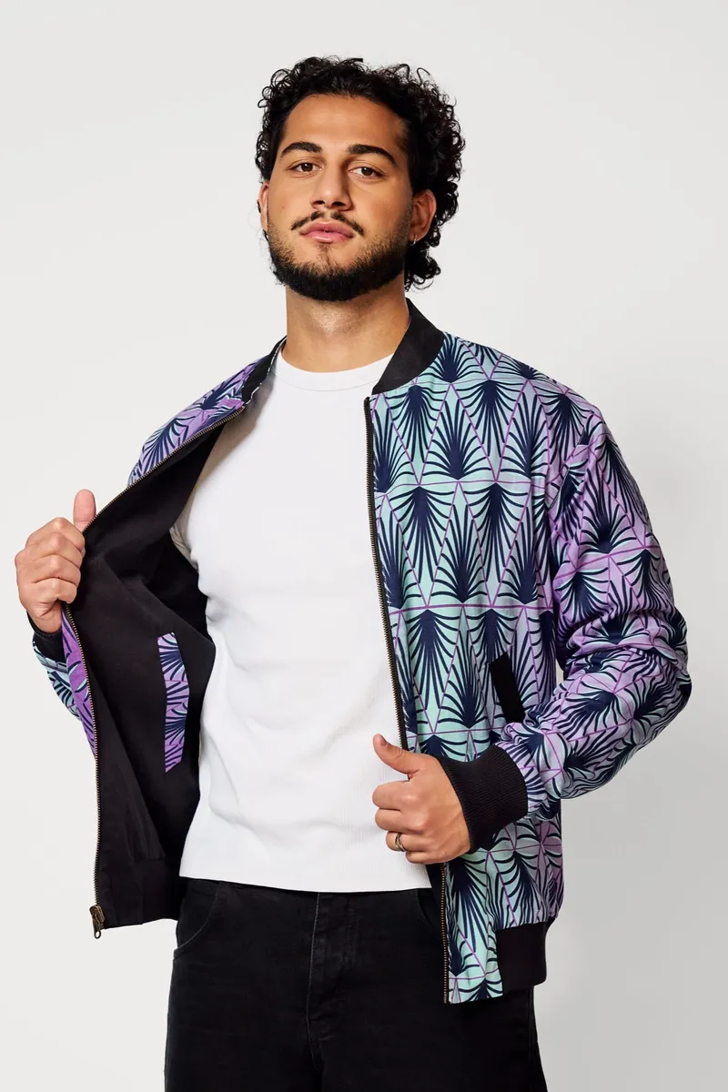 Khala Khala Herren vegan Wendejacke Moongarden Von Ri Chu, Schwarz, – Produktbild 2 von 2