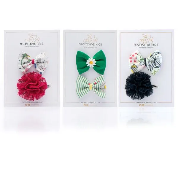 Marraine Kids Marraine Kids Bunte Haarclips aus Bio Baumwolle, Dunkelblau, – Produktbild 2 von 3