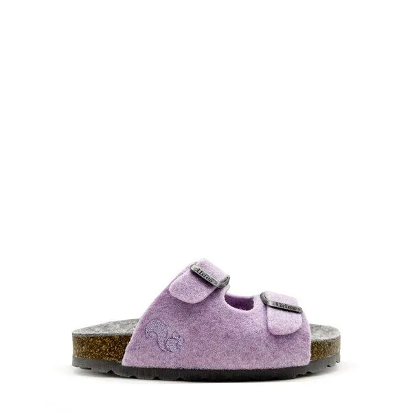thies Vegane "thies ® Kids PET Sandale" aus weichem Filz, Lilac, – Produktbild 1 von 4