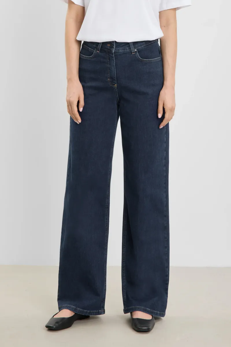 LAURIE LAURIE Damen vegan Jeans Carol Locker Mittellang Dunkelblau Denim, Extra dunkelblau, – Produktbild 2 von 2