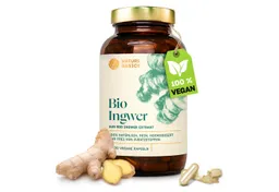 Nature Basics Hochwertiges Bio Ingwer Extrakt Vegan im Braunglas 180 Kapseln, 125 g – Produktbild 1 von 1