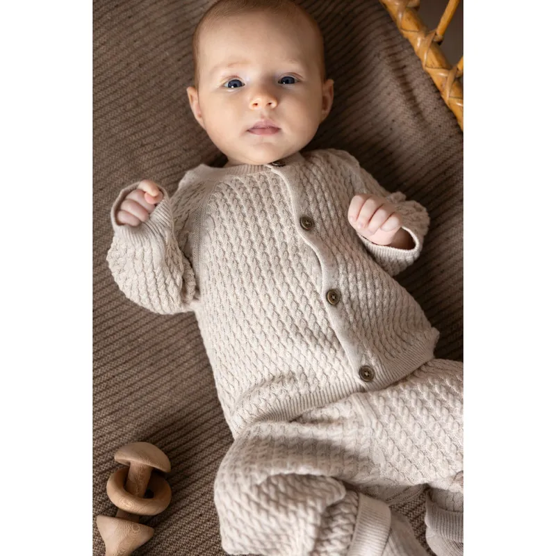 Noppies Noppies Strick-Jogginghose, Beige, – Produktbild 3 von 3