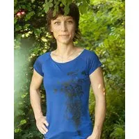 päfjes päfjes Pflanzen Kolibri - Fair gehandeltes Frauen T-Shirt mit TENCEL Lyocell, Blau, – Produktbild 1 von 1