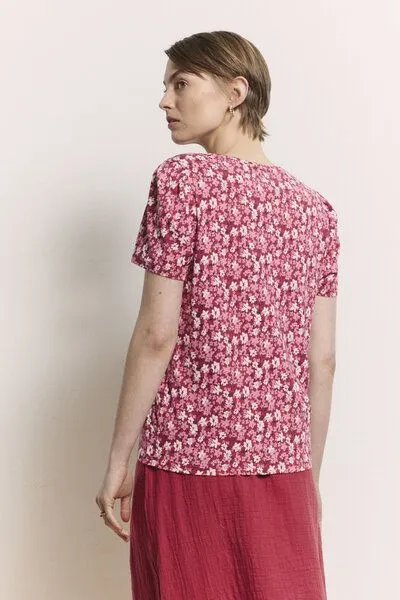 Tranquillo Tranquillo Jerseyshirt Laraa aus Bio-Baumwolle - red wildflowers – Produktbild 5 von 6