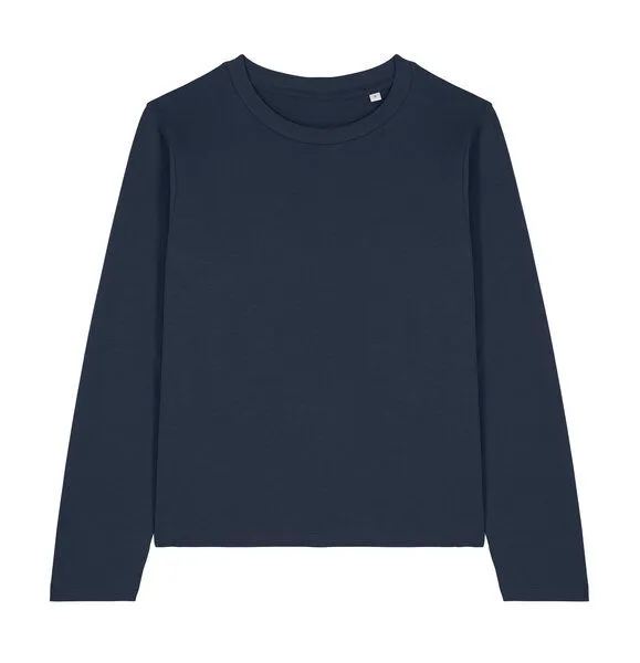 Greenspired Greenspired Umweltfreundliches Damen Bio Premium Longsleeve 180 g/m² XS - XXL, Navy, – Produktbild 1 von 1