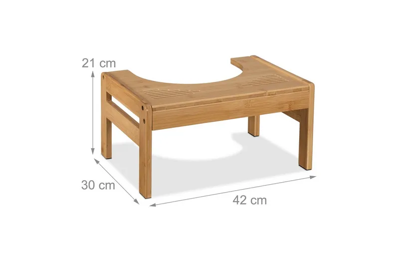 RELAXDAYS RELAXDAYS Badhocker Toilettenhocker aus Bambus (1 St), Braun, – Produktbild 8 von 8