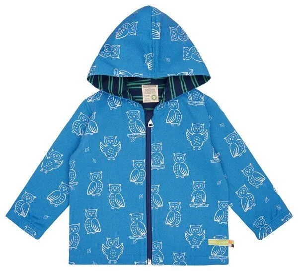 loud + proud loud + proud Babys & Kinder Wasserabweisende Jacke mit Druck, GOTS-zertifiziert, Azur(blau), – Produktbild 1 von 4