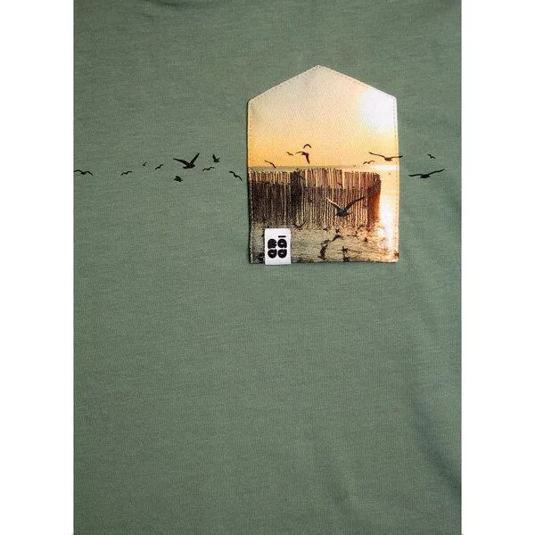 FÄDD Herren T-Shirt Rundhals aus Bio-Baumwolle "Möwn BT" Grün von Fädd, Grün, – Produktbild 2 von 3