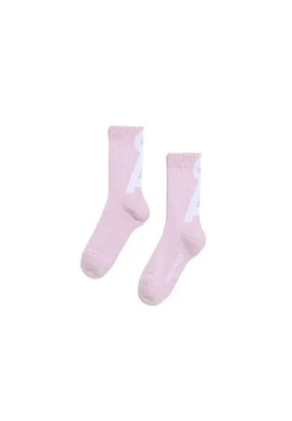 ARMEDANGELS ARMEDANGELS SAAMUS SHORT Unisex Socken aus Bio-Baumwoll Mix, Pink mist-broken white, – Produktbild 2 von 2