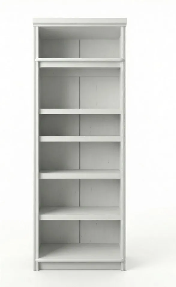 OTTO home Bücherregal Soeren Regal B/T/H: 80/33,5/220 cm, mit 6 Fächern, massive Kiefer, FSC®-zertifizier, Weiß, – Produktbild 5 von 5