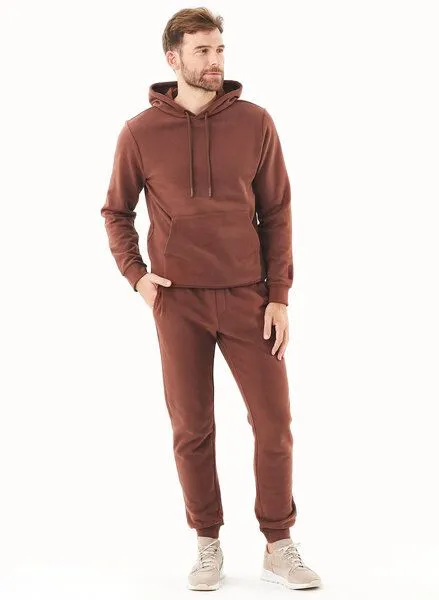 ORGANICATION ORGANICATION ESSENTIALS-PEENO- Soft Touch Sweathose aus Bio-Baumwolle, Braun(coffee brown), – Produktbild 2 von 3