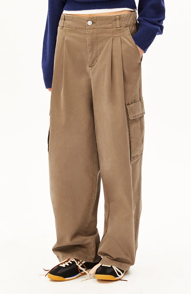 ARMEDANGELS ARMEDANGELS Damen vegan Cargo-Hose Gebürstet Amberwood Braun, Braun, – Produktbild 1 von 2