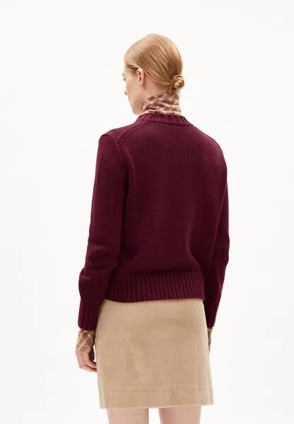 ARMEDANGELS ARMEDANGELS AMALIAAS EREN COTTON - Damen Pullover Relaxed Fit aus Bio-Baumwolle, Cranberry juice, – Produktbild 2 von 4