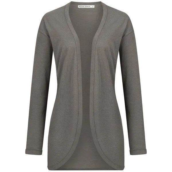 NATIVE SOULS NATIVE SOULS Slub Cardigan Damen, Dark grey, – Produktbild 1 von 1