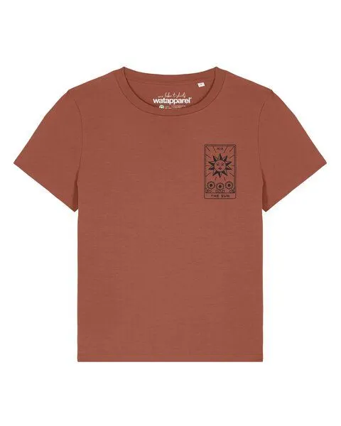watapparel watapparel T-Shirt Frauen Tarot The Sun, Heritage brown, – Produktbild 1 von 4