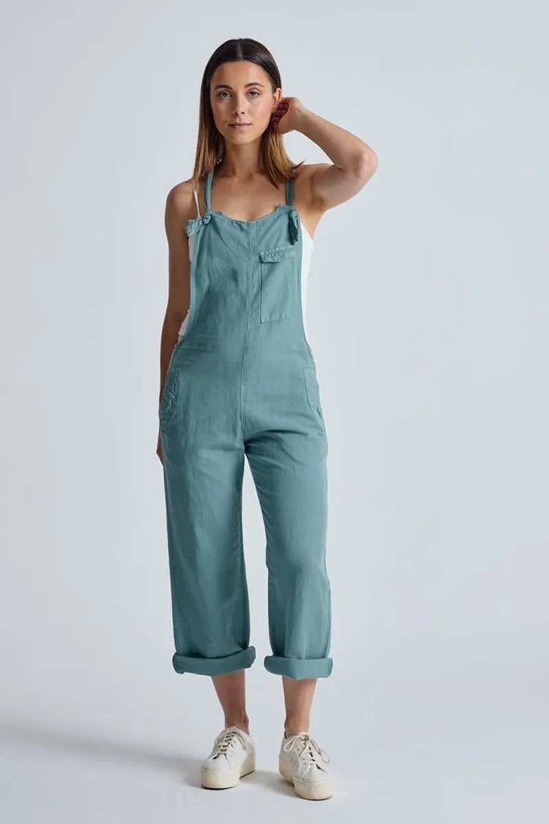 Flax and Loom Leinen-Latzhose Modell: Mary-Lou, Retro blue, – Produktbild 1 von 1