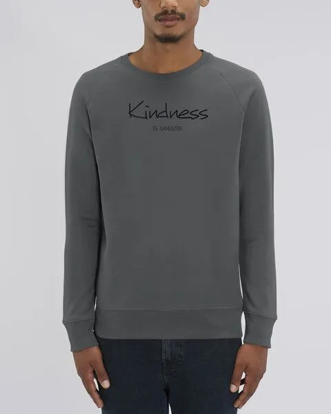 Human Family Human Family Bio Herren Sweatshirt "Practice - Kindness", Anthrazit, – Produktbild 3 von 4