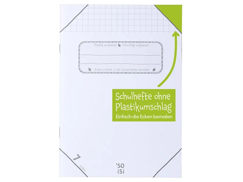 Soisi Soisi Recycling-Schulheft DIN A5 Nr. 7 Großkaro ohne Rand – Produktbild 1 von 1