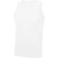 Just Cool Just Cool Muskelshirt Unterhemd Sportshirt Ärmellos Shirt Recyceltes Polyester Atmungsaktiv Vegan Stretch Neonfarben, Weiß, – Produktbild 1 von 1