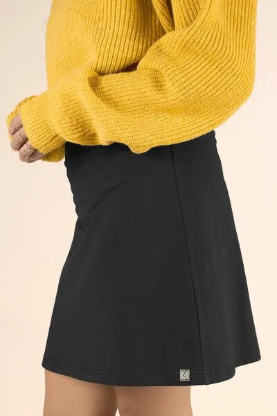 La Gitana La Gitana Rock A-Linie „Junie“ – Standardlänge, aus Bio-Baumwolljersey – fair & nachhaltig, Schwarz, – Produktbild 3 von 4
