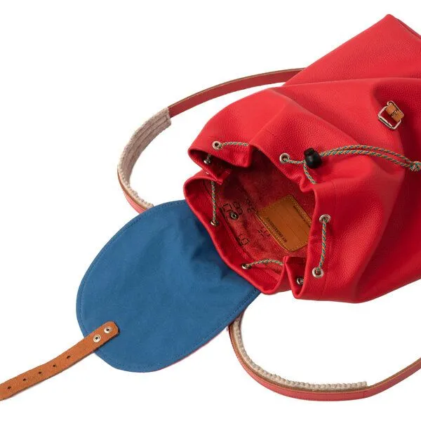 Snekkerbuks Snekkerbuks Kinderrucksack aus 100% Leder, Rot, – Produktbild 3 von 3