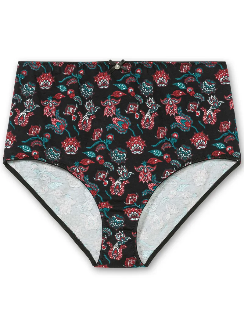 sheego Slip, Schwarz+grün+bedruckt, – Produktbild 2 von 2