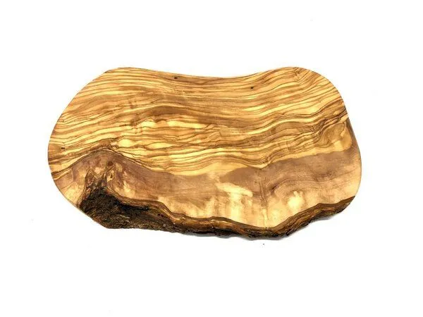 Olivenholz erleben Olivenholz erleben Schneidebrett RUSTIKAL (L23-25 cm) aus Olivenholz – Produktbild 3 von 5