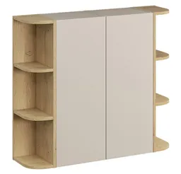 Lomadox Hängeschrank DURANGO-56 90 cm breit in Eiche und kaschmit, 2 Türen, 6 Fächer – Produktbild 1 von 1