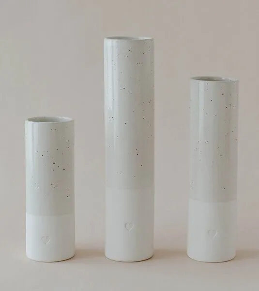 Eulenschnitt Eulenschnitt Vase mit Prägung aus Steingut – Produktbild 2 von 4