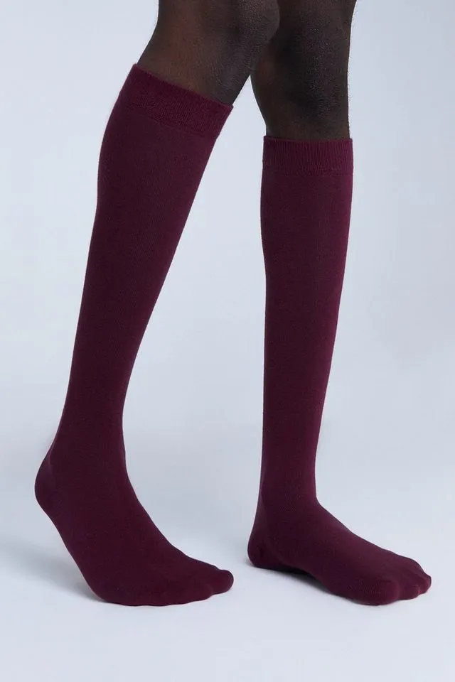 Albero Natur Albero Natur Socken Kniestrümpfe, Bordeaux, – Produktbild 2 von 3