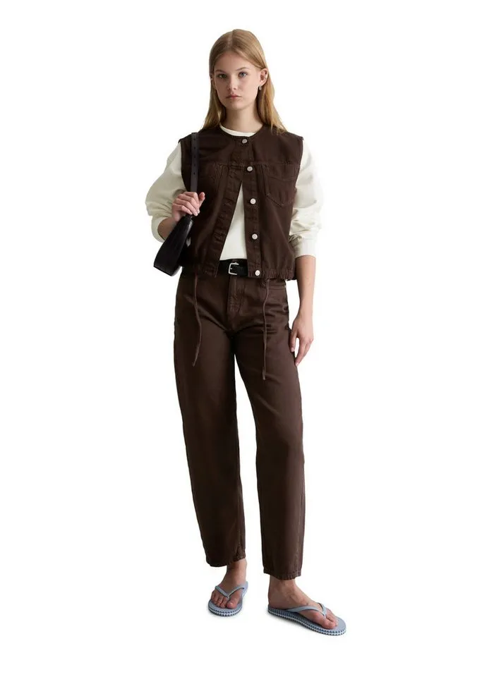 Marc O'Polo DENIM Jeansweste aus Organic-Cotton-Lyocell-Mix, Braun, – Produktbild 5 von 5
