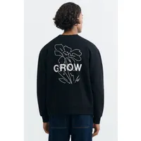 thinking mu Thinking MU Herren vegan Sweatshirt Grow Leon Mit Stickerei Schwarz – Produktbild 1 von 1